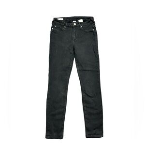 True Religion Halle Mid Rise Super Skinny Jeans Womens Size 27 Black Stretch